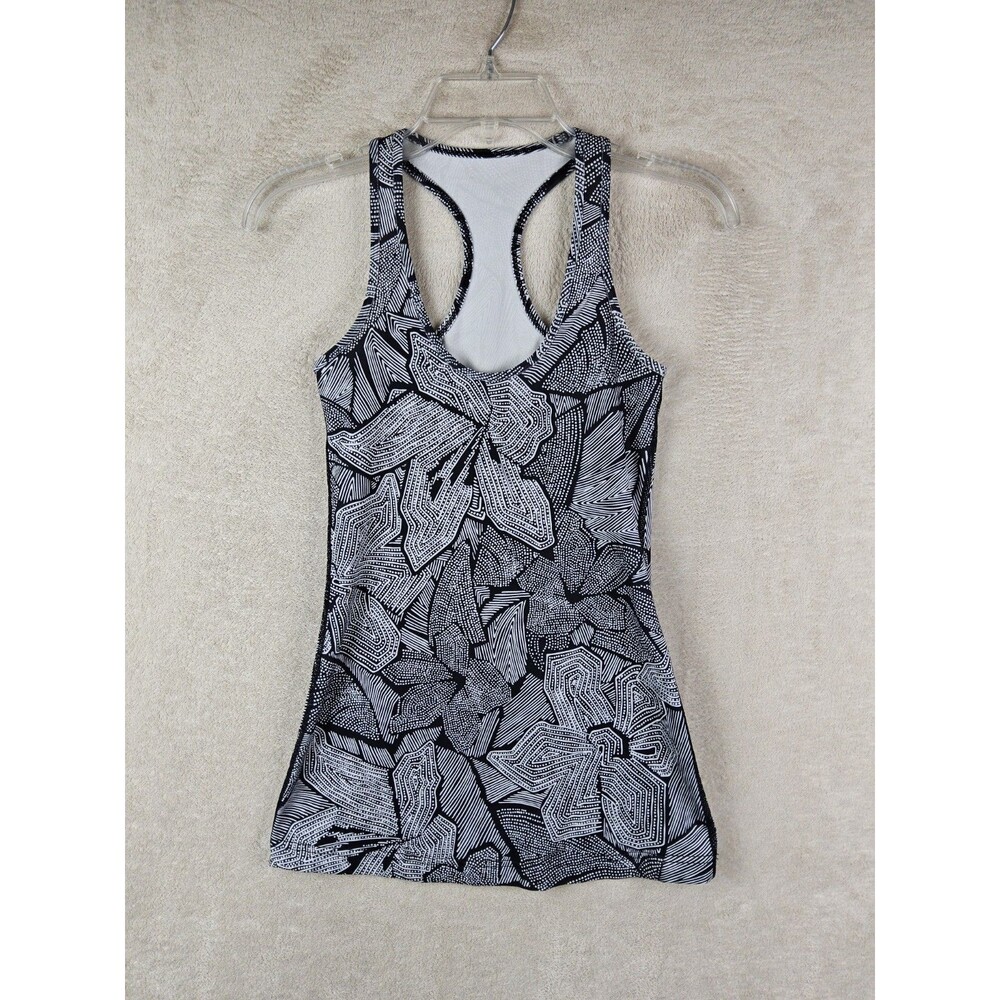 Lululemon Women’s Floral Longline Sleeveless Athletic Tank Top Size 2